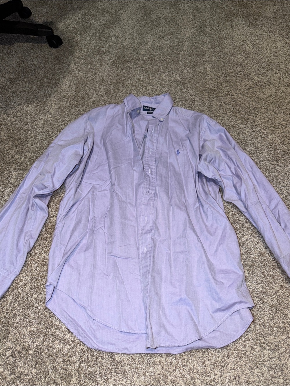 Polo by Ralph Lauren Men's Light Purple Button-Down Dress Shirt